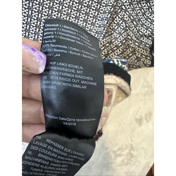 Ulla Popken Boho Paisley Print Tunic Top Size 32/34 (3X) V-Neck 3/4 Sleeve - Picture 7 of 13